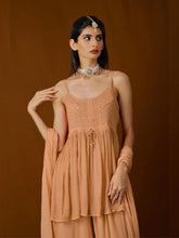 Amber Gold Short Chikankari Kurta